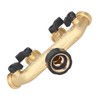 G3/4 4‑Way Water Hose Splitter Garden Hose Adapter Watering Connector