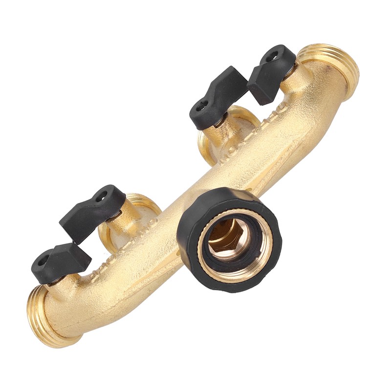 G3/4 4‑Way Water Hose Splitter Garden Hose Adapter Watering Connector