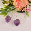 Natural Amethsyt Crystals Earrings, Rough Gemstone, Energy Healing Crystals, Birthday,