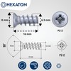 HEXATON Euro Screws with Countersunk Head 6.3 x 16 mm
