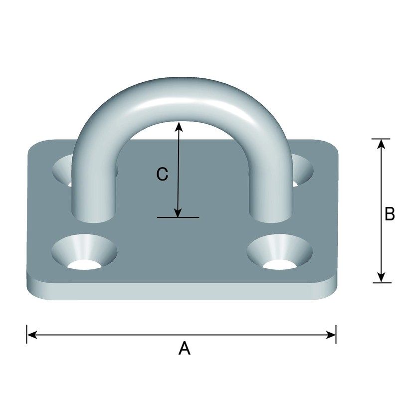 DAIDOHANT 10104076 Stainless Steel Eye Plate (Matte White) 0.2 inches