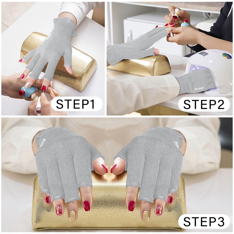 GSAFEME Cotton Gloves Eczema - Fingerless Touchscreen Moisturizing Gloves for