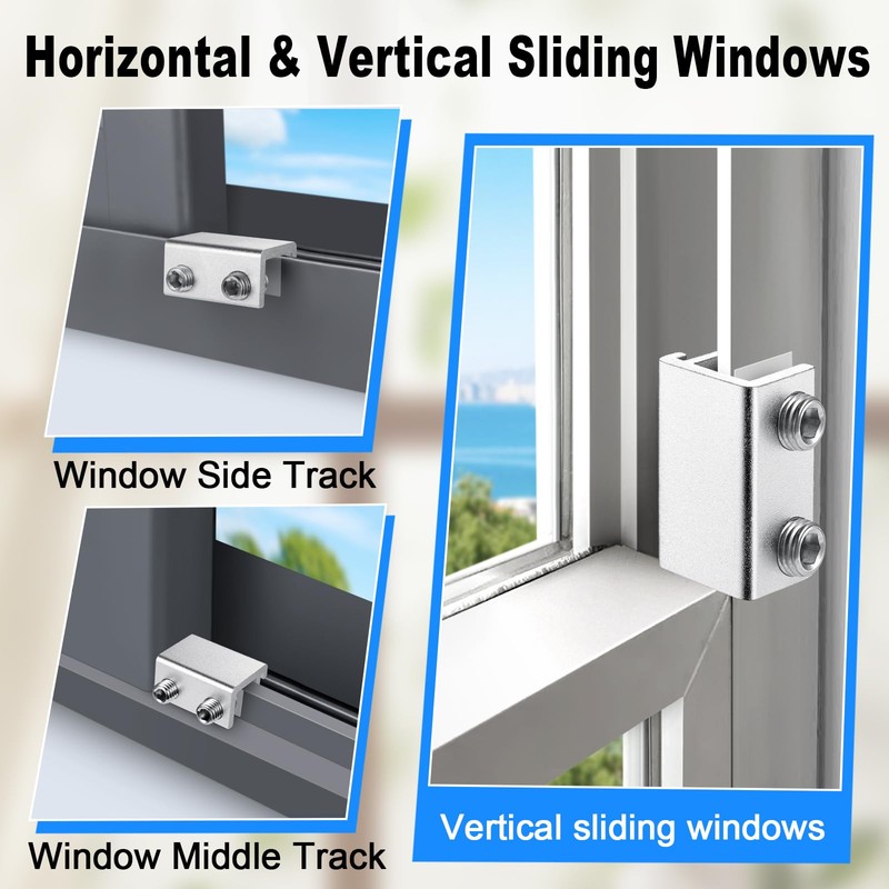Sliding Window Locks (2 Pack), Window Locks for Up and