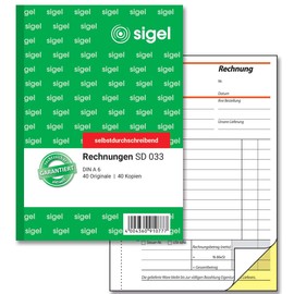 Sigel RE625 Bills (Pack of 2 x 50 Sheets, 1 1 Copy, 1 Items Pack of 1