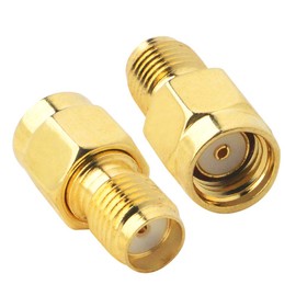 Boobrie SMA Female to RP-SMA Male Plug Adapter RP-SMA Male to SMA Female Adapter SMA to RP-SMA Coaxial Adapter WiFi Antenna Connector for WiFi Antenna Goggles FPV Drone Signal Booster Router 2-Pack