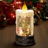 Christmas Snow Globe Lantern, Candle Shaped Snow Lantern with Music