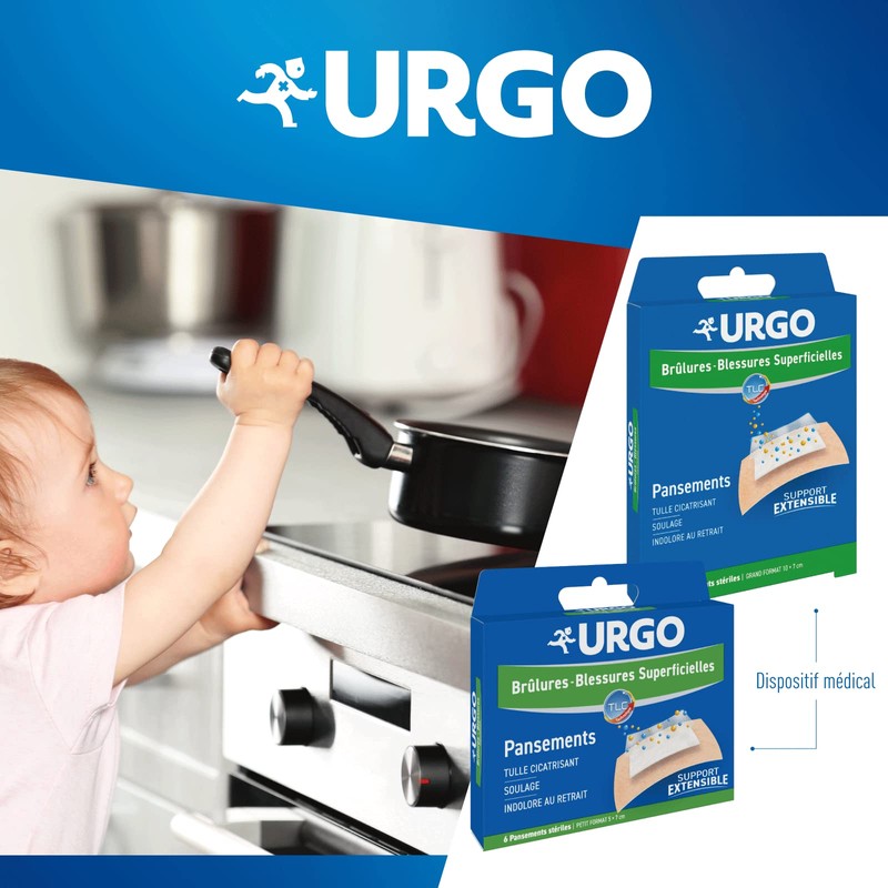 Urgo – Verband für Verbrennungen – oberflächliche Verletzungen – Tüll
