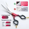 Fenice Dog Grooming Curved Scissors: 6.5" Pet Self-sharpening Split Finishing