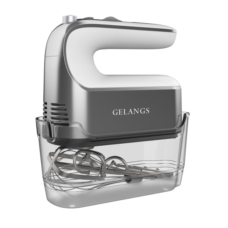 GELANGS-400W Hand Mixer with Turbo Boost - 5-Speed, One-Touch Release,