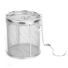 Tea Ball Infuser, Stainless Steel Fine Mesh Seasoning Strainer with Extended Chain Hook Spice Filter Basket for Loose Leaf Tea (4.72 x 5.12inch)