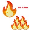 5Pcs Fire Foil Balloons Fire Flame Aluminum Foil Balloons Fire