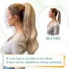Easyouth Real Hair Braid Black Ponytail Hair Extensions Braid Extensions