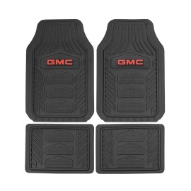 GMC New 5pc GMC SS Car Truck Front Back Rubber Floor Mats & Steering Wheel Cover