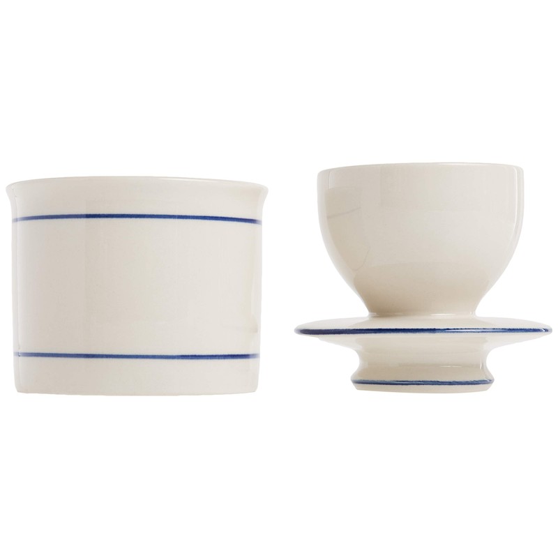 Norpro Glazed Stoneware Butter Keeper,White