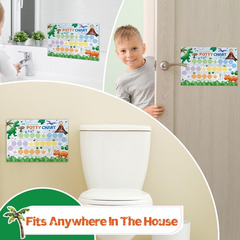 WERNNSAI Potty Training Chart - Dinosaur Toilet Training Reward Chart