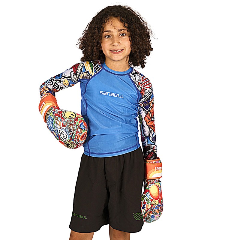 Sanabul Children's Sticker Bomb Boxes Kickboxing Training Gloves 70's 4oz