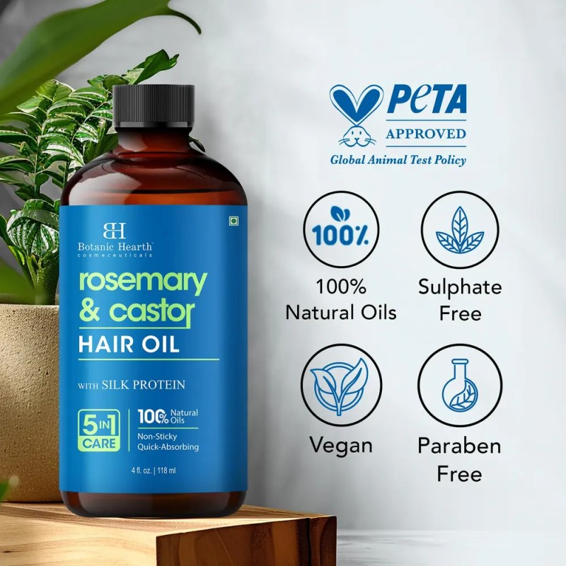 Aceite Capilar Botanic Hearth Rosemary Castor, 118 Ml