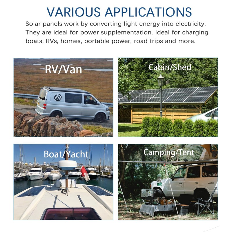 XINPUGUANG Flexible Solar Panel 100W 12V for RV Boat Camper