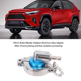 Cryfokt 43mm Master Cylinder Bleeder Adapter, Aluminium Alloy Manual Hydraulic Bleeder with Internal Sealing Ring, Brake Bleeder Cap Replacement for Crown Reiz