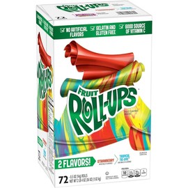Betty Croker Strawberry & Tropical Tie Dye Fruit Roll Ups, 72Count, 36 oz