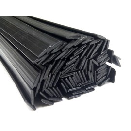 Plastic Welding Wire PC 8 x 1 mm Flat Black 25 Rods