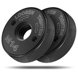 SDS Clic M14 Quick Release Nut for All Angle Grinders from AEG, Black & Decker, Dewalt, Flex, Hitachi, Metabo, Makita etc. (2 x Clamping Nuts), Black