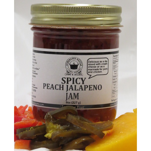 Spicy Peach Jalapeno Jam, 8 oz