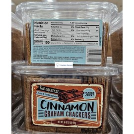 Generic Trader Joe's the Greatest Thick & Extraordinary Cinnamon Graham Crackers 16oz 454g (Two Tubs), 8 Ounce (Pack of 2)