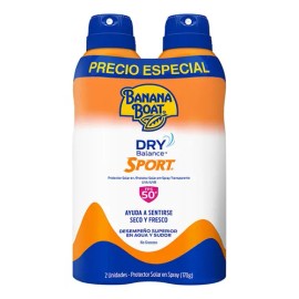 Banana Boat Pack 2 Pzs Dry Balance Sport 50fps 170gr