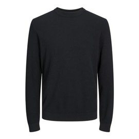 JACK & JONES Men's Jorlafayette Knit Crew Neck Jumper, Black, S