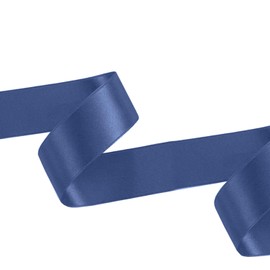 Trimming Shop Navy Blue Full Roll Ribbon 40mm x 25 Metres - Double Sided Satin Brightly Coloured - 100% Polyester - for Gift Wrapping, Decorating, Arts and Craft - Machine Washable