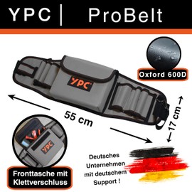 YPC ProBelt Professional Tool Belt with Large Nail Pocket, 7 Pockets and a Hammer Loop, Empty Tool Bag, Tool Belt Bag, Craft Belt