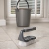 Addis ComfiGrip Floor Scrub Brush with Iron Handle, Metallic Graphite,