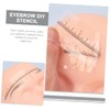 Baluue 10pcs Disposable Sticker Ruler Brow Stencil Eyebrow Ruler Face