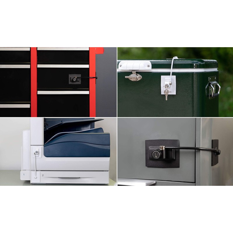 Guardianite Premium Refrigerator Lock with Built-in Keyed Lock (White)