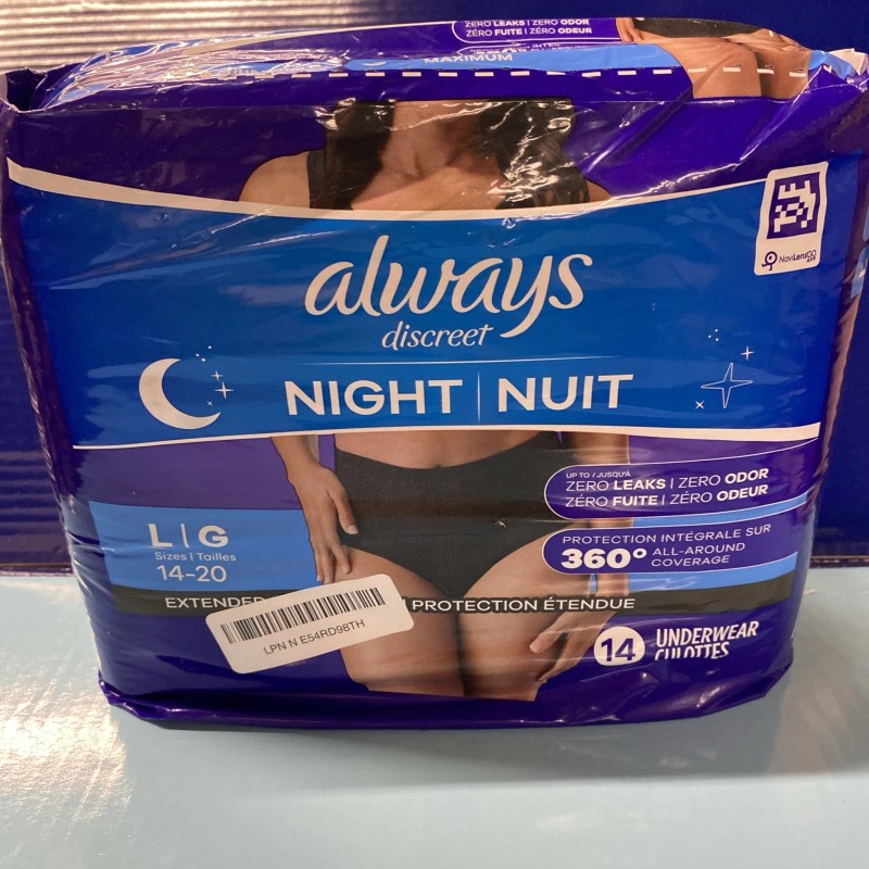 Always Discreet Overnight Adult Incontinence & Postpartum Bladder Leak 14