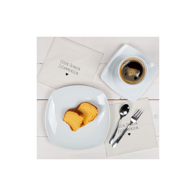 HEKU 100 napkins, 3-ply, 33 x 33 cm, food drinking