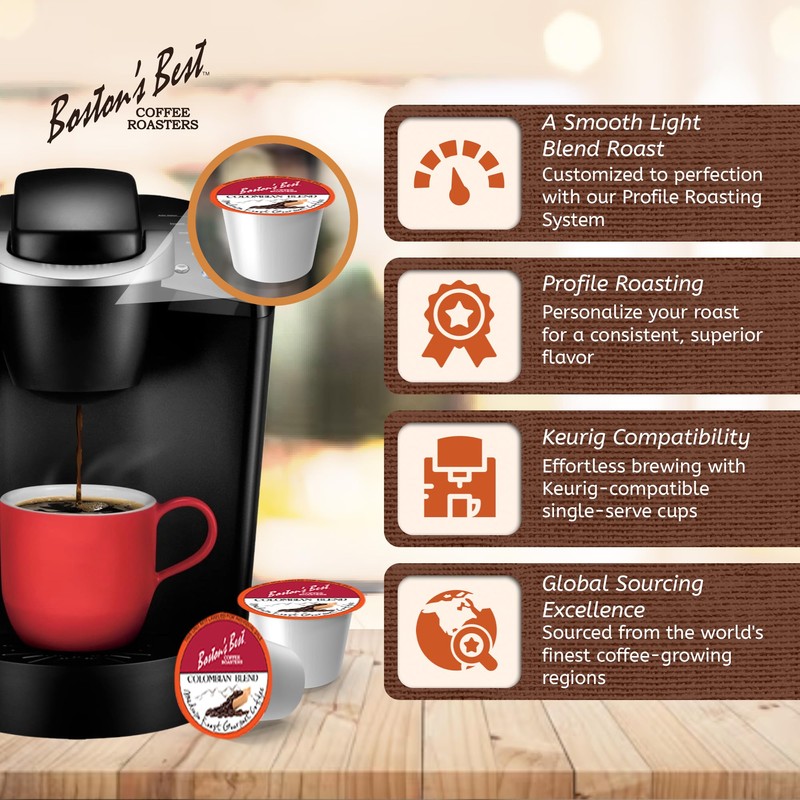 Boston’s Best - Colombian Blend Delectable Gourmet Coffee, Bold Medium