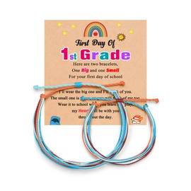 UNGENT THEM First Day of First 1st Grade Bracelet Mommy and Me Back to School Gifts Stuff for Kids Mother Mom and Daughter Bracelets