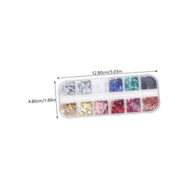 Vaguelly 4 Boxes Butterfly Nail Art Sequins for DIY Manicure Supplies Unique Decorative Nail Salon Accessory Holographic Glitter for Charming Looks Valentine Day