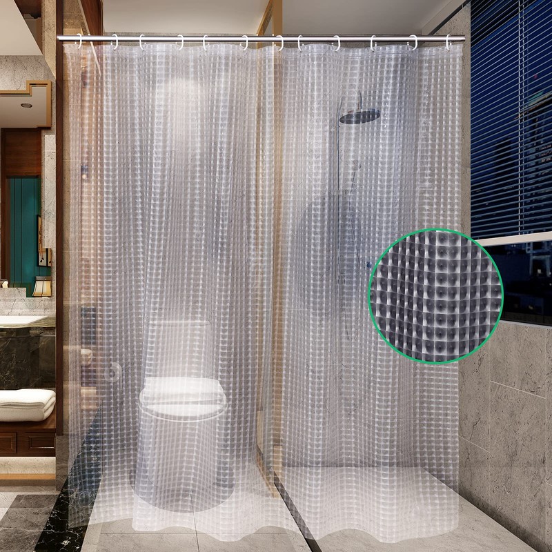 Heavyweight 8G Bathroom Curtain Liner, 72' W x 72' H