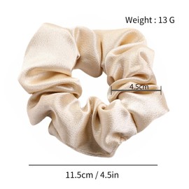 Hair Elastic, Set of 6, Volume, Satin, Scrunchie, 6 Colors, 1.8 inches (4.5 cm), Hair Elastic, Gentle for Hair, Elegant, Stylish, Adults, Women, Girls, Hair Ornament, Mother's Day Gift