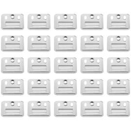 Heyous 25PCS Wall Panel Fixings Furniture Fixings Wall Panel Clips Interlocking Hanger Wall Panel Clips Wall Mounting Clips Stainless Steel Silver Clips for Hanging Integrated Wall Panels Clips