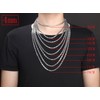 Jewow Stainless Steel Men's Sturdy Chain Necklace Width 4/6/8/10mm, Length