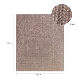 Glitter Rhinestone Sheets Self Adhesive, Bling Rhinestone Stickers for DIY, Crystal Sheet for Car Cellphone Decoration, 9.4 x 7.9 Inch (Champagne)