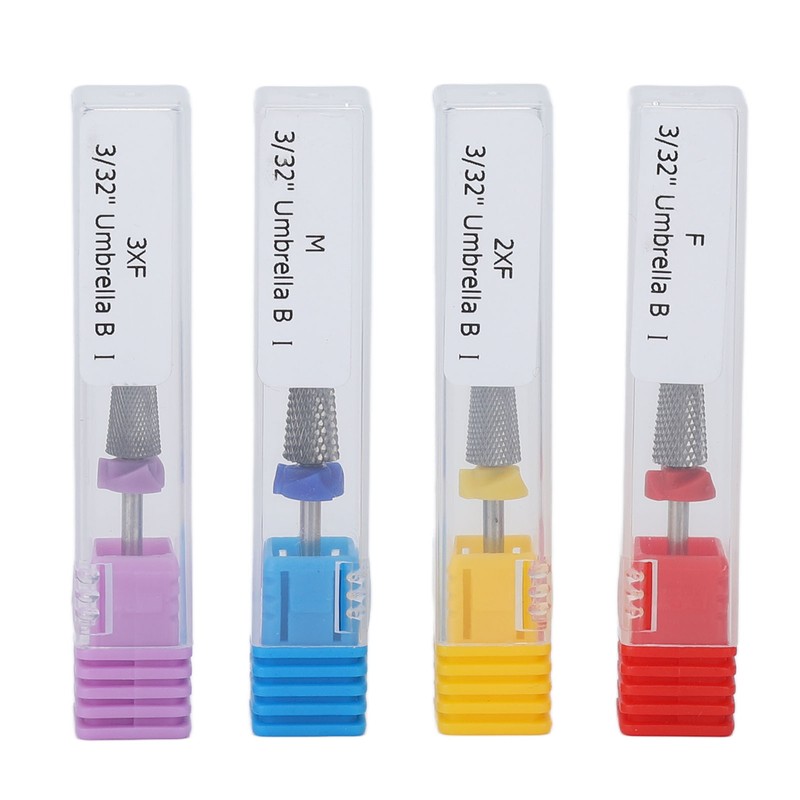 4pcs Nail Drill Bits Tungsten Carbide Acrylic Nails Gel Polish