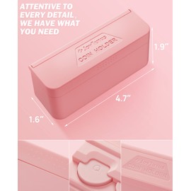 JOYTUTUS Coin Holder for Car Change Organizer Universal Storage Coin Money Dispenser Fit for Most Car Trucks Accessories(Pink, 2 Pack)