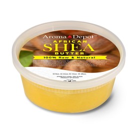 Raw African Shea Butter 8 oz Yellow/Gold Grade A 100% Pure Natural Unrefined Fresh Moisturizing, Ideal for Dry and Cracked Skin. It can be used in Body, Hair and Face.