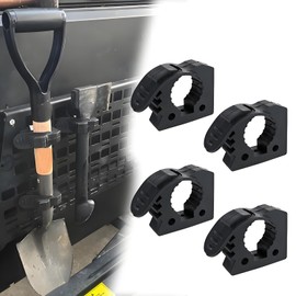 UTV ATV Shovel Holder & Tool Mount, Quick-Release Molle Panel Rubber Clamps for Ford Truck, for Jeep Off-Road Vehicles, Trailers, RVs, Boats, 1-1/7" to 1-3/7" Diameter Fit (Medium - 4 Pack)