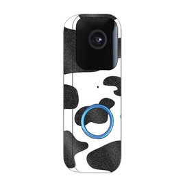 MightySkins Glossy Glitter Skin Compatible with Blink Video Doorbell - Cow Print | Protective, Durable High-Gloss Glitter Finish | Easy to Apply, Remove, and Change Styles | Made in The USA